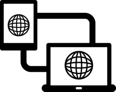 Mobile And Pc Linked Svg Line Art, Free Vectors File